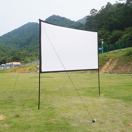 投影幕布户外露营简易天幕杆便携式野营电影屏幕可移动稳固防风高