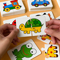 宝宝启蒙卡片幼儿配对拼图儿童益智早教卡片1-2岁3男孩4女孩玩具