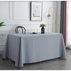 灰色公司定制会议桌布长方形台桌布商务茶几高级感办公室展会桌布