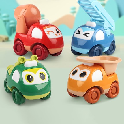 惯性工程车玩具攀爬车模型宝宝小汽车儿童男孩玩具车搅拌车拖车