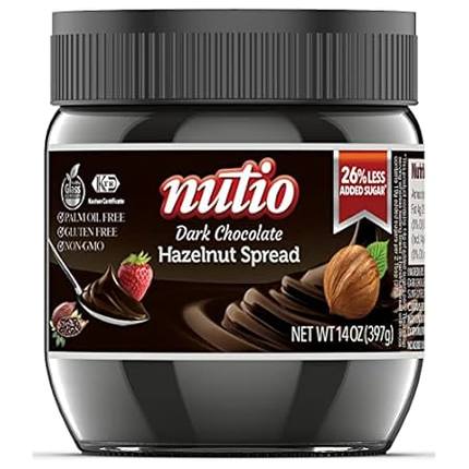 Nutio Dark Chocolate Hazelnut Spread - 26% Less Added Sug