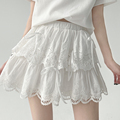 白色半身裙短裙蕾丝