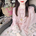 新中式女装中国风粉色外套