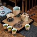新品柏蝶莱 青山釉烧茶具套装家用功夫陶瓷茶杯茶壶茶盘轻奢日式