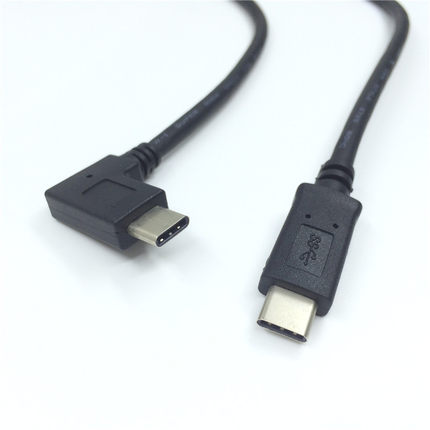 type-c数据线p9p20p30v10快充线mate20安卓手机充电线侧弯头USB-c