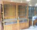 中式博古架一体柜书柜组合自由纯实木老榆木家具玻璃柜可定制郑州