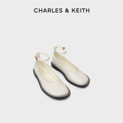 CHARLES&KEITH春夏女鞋CK1-70900398女士低跟珍珠小皮鞋单鞋女鞋