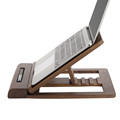 胡桃木笔记本电脑架折叠架可调节高度桌面平板收纳架手写支架