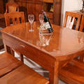 可折叠圆桌 伸缩椭圆西餐桌桌布桌垫 软玻璃透明防水防油防烫免洗