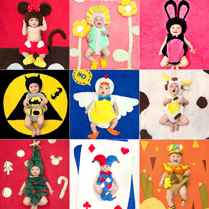 宝宝百天照服装儿童摄影服装出租 婴儿周岁宝宝写真创意毯子系列