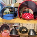 香港迪士尼 波点米妮 HK城堡 成年夏日空顶帽 防晒儿童太阳帽子