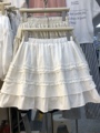 十三行女装2024新款白色短裙芭蕾风蛋糕裙短款高腰蓬蓬a字半身裙