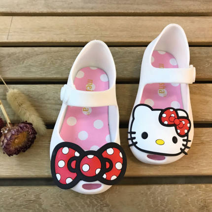 猫咪卡通儿童凉鞋女童公主鞋1-6岁米妮宝宝四季鞋防水塑料小单鞋
