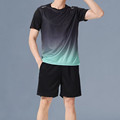 运动t恤男健身衣服夏季短袖冰丝速干跑步大码套装篮球上衣宽松5XL