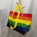 大号防水覆膜手拎环保购物袋编织袋搬家袋子收纳行李储物袋彩虹袋