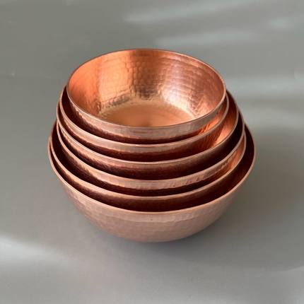 铜碗铜筷子 铜餐具铜饭碗 加厚紫铜碗 纯铜家用紫铜碗筷勺套装碗