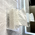 创意亚克力纸巾盒厨房壁挂式抽纸盒洗脸巾收纳盒INS免打孔多功能