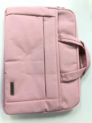shengbeier笔记本电脑包超薄手提包加绒防水粉色可挂旅行箱