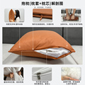 促销科技布抱枕沙发客厅靠枕套罩不含芯大靠背垫靠垫枕头腰枕皮质