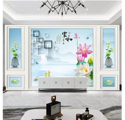 8D电视背景墙壁纸18D现代简约客厅影视墙布5d装饰壁画3D立体墙纸
