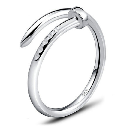 螺丝银戒指女 钉子戒指 气质银饰品韩版来自星星的你同款戒指