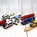 磁性电动火车头兼容木制小米轨道车米兔木头brio铁轨儿童木质玩具