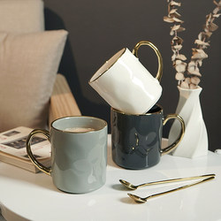 马克杯轻奢陶瓷瓷杯女办公室家用咖啡杯茶杯喝水水杯杯子情侣男生