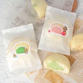 白色棉纸冰面包袋贴纸无印刷鲜花饼包装袋热封口机封袋烘焙食品袋