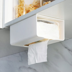 纸巾盒抽纸盒厨房家用客厅餐厅巾创意壁挂式纸巾收纳盒卧室免打孔