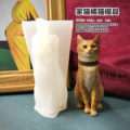 聚猫模具丹丹滴胶香薰石膏手工DIY模具可爱田园家猫橘猫硅胶磨具