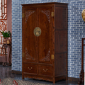 新中式老榆木衣柜现代仿古典简约明清实木挂衣柜/卧室储物立柜