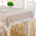 桌布布艺棉麻日式小清新餐桌布长方形正方形台布家用轻奢方桌桌布