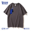 WASSUP正肩冰离子空调短袖T恤夏季潮牌纯色休闲宽松百搭五分半袖