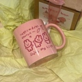 原创设计粉色可爱小兔子马克杯陶瓷水杯礼物兔年伴手礼少女心杯子