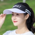 帽子女款网红空顶太阳帽夏季跑步运动韩版鸭舌棒球防晒遮脸遮阳帽