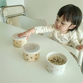 milky garden宝宝儿童婴幼儿辅食碗陶瓷保鲜密封容器带刻度餐具