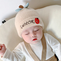 婴儿帽子秋冬婴幼儿06个月男童女宝宝毛线帽可爱超萌冬季针织帽3