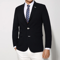 韩国代购男装春季新款韩版修身单西男士时尚两粒单排扣双开衩西服