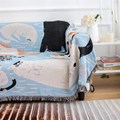 极速懒猫童趣北欧沙发罩沙发巾沙发盖巾挂毯 沙发套沙发罩多功能