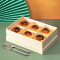 中秋月饼包装蛋黄酥包装盒 6粒装盒子月饼盒商用定制木质礼盒空盒