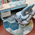 椅子地垫简约灰色卧室床边地毯儿童书房家用转椅学习椅电脑椅地垫