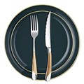 西餐餐具刀叉套装家用切牛排刀叉盘子组合法式不锈钢刀叉勺三件套