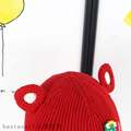 极速Baby Hat autumn and winter Baby Frog knitted hat girl ba
