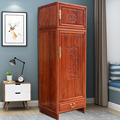 原木家具衣柜f简约现代收纳储物柜纯实木卧室小户型新中式榆木柜