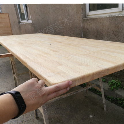 橡胶木桌面板实木板材定制桌面板实木隔板原木板材定制书架木隔板
