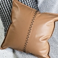 梵廊朵样板间软装家居沙发床品靠垫现代简约轻奢黑橘系新中式抱枕