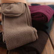 日本秋冬 水波纹 莫代尔棉加厚高品质保暖连裤袜打底袜子 长腿