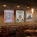 中世纪武士骑士盔甲盾牌欧式复古工业风咖啡厅小酒吧馆海报装饰画