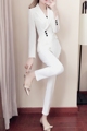 白色小西装套装2021春秋新款女装韩版名媛小香风气质时尚两件套裤