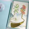 故宫花卉金属书签花神中国风复古风精致创意礼品教师节礼物送老师